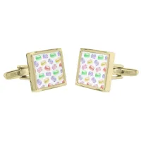 Colorful Cookies Macarons Dessert Cufflinks