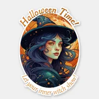 Halloween Witch Theme  Sticker