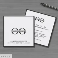 Simple Square Business Cards with Custom Logo