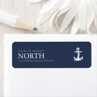 Blue Wave Anchor Wedding Wht/Navy ID836 Label