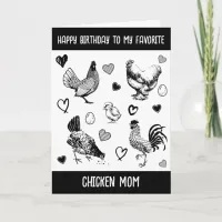 Happy Birthday to my Favorite Chicken Mom Card