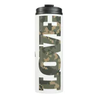 I Love Camouflage Green Brown | Thermal Tumbler