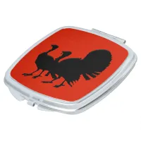 Silhouette of Turkeys Compact Mirror