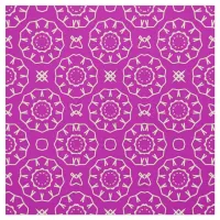 Chic Magenta Decorative Geometric Pattern Fabric