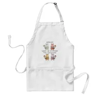 cute cats for cat lovers and coffee lovers mug adult apron