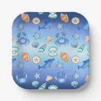 Beach Themed Baby Shower or Birthday Party Paper Plates