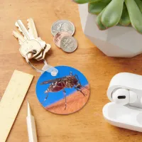 Biting Mosquito Bloodsucking Insect Photo Keychain