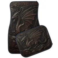 Dragon Among Forest Waves Car Floor Mat