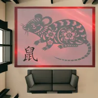 Chinese Zodiac Year of the Rat | Rug