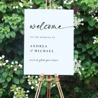 Minimalist Modern Wedding Welcome Sign Handwriting