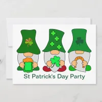 St Patricks Day Party Gnomies 5x7 Invitation