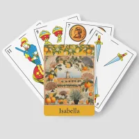 Spanish Themed Scene Oranges Fans Windmill Custom Spanish Playing Cards