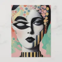 Abstract Surreal Woman Postcard