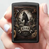 Ryan's Black Stallion Farm Portrait Zippo Lighter