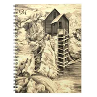 Colorado Rocky Mountains River Monogram Notebook