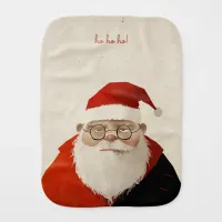 Tired Santa Baby Burp Cloth