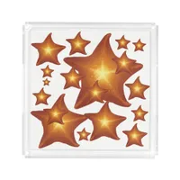 Gorgeous Shining Starfish Pattern Acrylic Tray