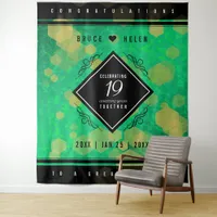 Elegant 19th Jade Wedding Anniversary Celebration Tapestry