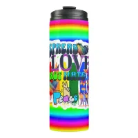 Spread Love Not Hate | LGBTQI+ Pride Thermal Tumbler