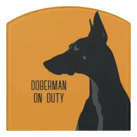 Noble Black Doberman Door Sign