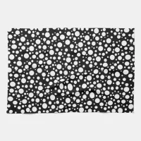 White Polka Dots on Black | Kitchen Towel