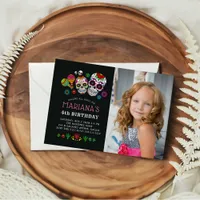 Day of the Dead Theme Birthday Party Photo Invitation