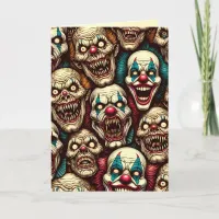 Trick or Treat | Horrifying Clown Halloween Card