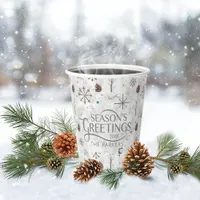 Boho Twigs & Pinecone Christmas ID986 Paper Cups