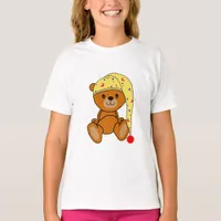 Cute Teddy bear with sleeping cap T-Shirt