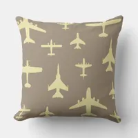 Airplane Fly Past Love Flying Pilot Throw Pillow