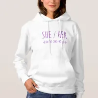 She Her pretty flowery lavender design  Hoodie