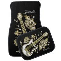 Iconic Guitar Creates Musical Splendor Car Floor Mat