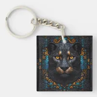 Mosaic Majesty: The Black Panther Keychain