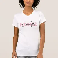 Personalized Pink Nurse Typography T-Shirt