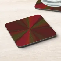 Circular Gradient Patchwork Red to Green Drink Coaster