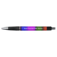 Best Teacher Add Name Blue, Purple, Green, Orange Pen