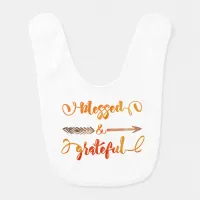 blessed and grateful thanksgiving bib