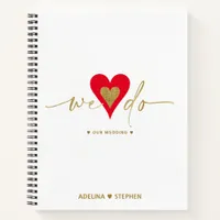 Chic Our Wedding Plans Wedding Journal Gold Script