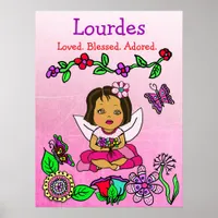 Personalized Loved, Blessed and Adored Fairy Poster