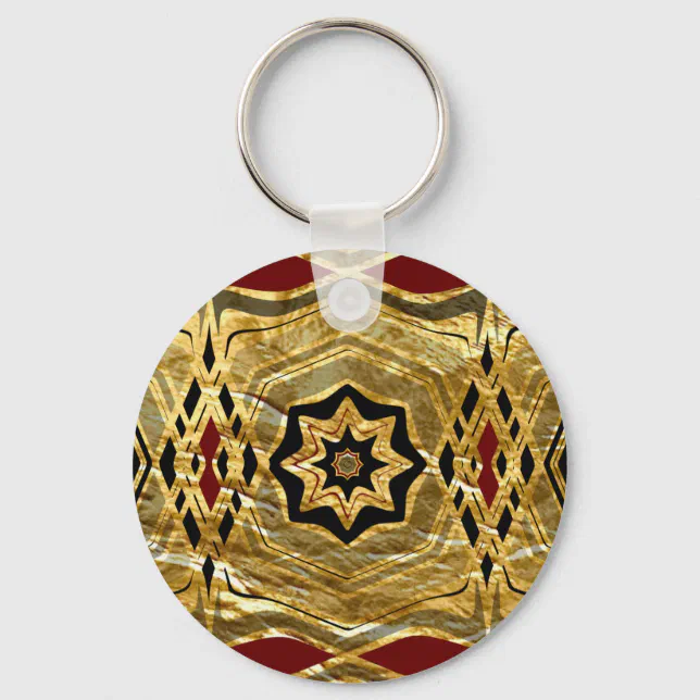 Golden fantasy keychain