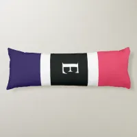 Reversible Bright Stripe Color Block Monogram Body Pillow