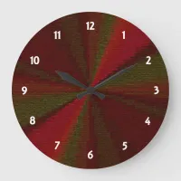 Circular Gradient Patchwork Red to Green Large Clock