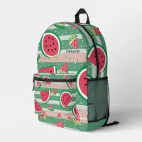 Customizable Watermelon Printed Backpack