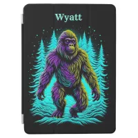 Sasquatch Bigfoot in Teal and Black Personalized iPad Air Cover