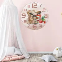 Teddy Bear Picnic Large Clock