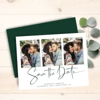 Budget Emerald Green Wedding Save the Date