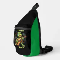 Groovy Turtle Jamming Out Sling Bag