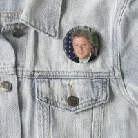 President Bill Clinton Official Portrait Pin-Back Button