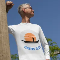 Black Orange Fisherman Fishing Club T-Shirt