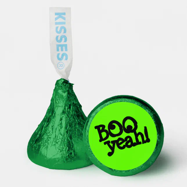 Funny Lime Green Booyeah! Crossed Eyes Halloween Hershey®'s Kisses®